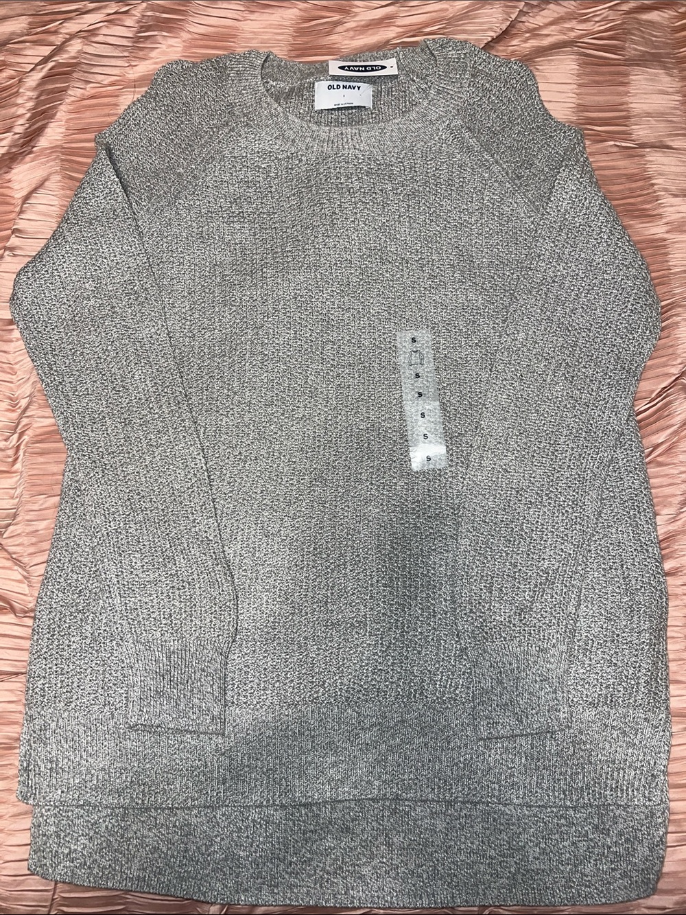 Old Navy Men's Light Gray Marled Crewneck Sweater